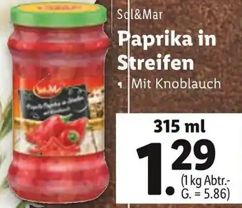 Lidl Sol&Mar Paprika in Streifen 315 ml Angebot