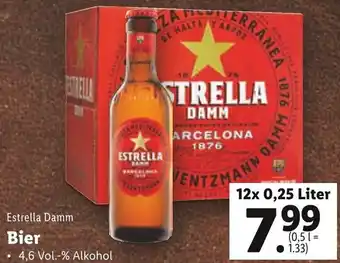 Lidl Estrella Damm Bier 12x 0,25 Liter Angebot