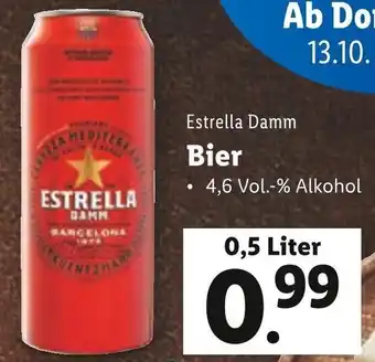 Lidl Estrella Damm Bier 0,5 Liter Angebot