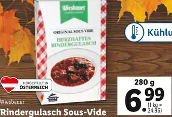 Lidl Wiesbauer Rindergulasch Sous-Vide 280 g Angebot