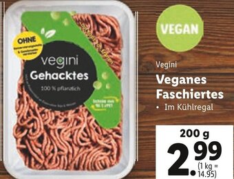 Lidl Vegini Veganes Faschiertes 200 g Angebot