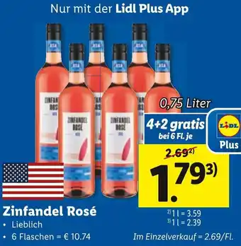 Lidl Zinfandel Rosé 0,75 Liter Angebot