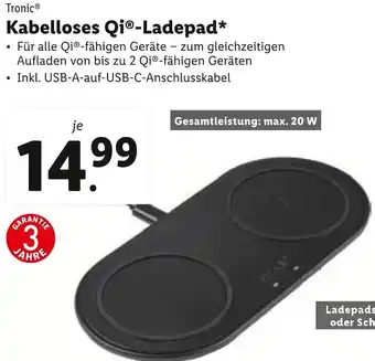 Lidl Tronic Kabelloses Qi-Ladepad Angebot