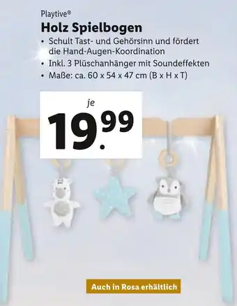Lidl Playtive Holz Spielbogen 60 x 54 x 47 cm Angebot