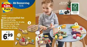 Lidl Playtive Holz Lebensmittel-Set Angebot