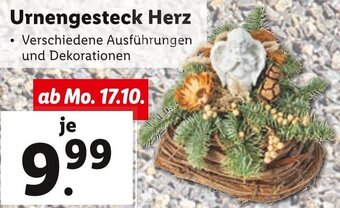 Lidl Urnengesteck Herz Angebot