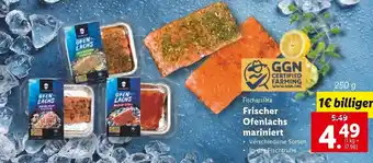 Lidl Fischerstolz Frischer Ofenlachs mariniert 250 g Angebot