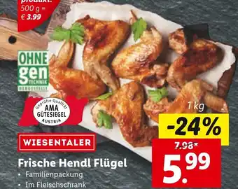 Lidl Frische Hendl Flügel 1 kg Angebot