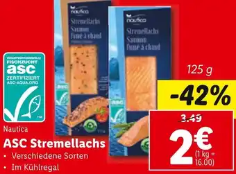 Lidl Nautica ASC Stremellachs 125 g Angebot