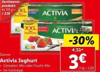 Lidl Danone Activia Joghurt 8x 115 g Angebot