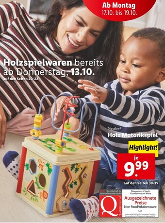 Lidl Playtive Holz Motorikspiel Angebot