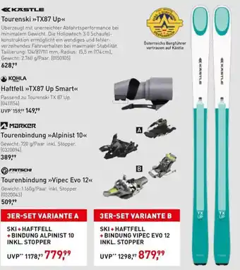 Intersport 3er-Set Variante B Ski+Haftfell+Bindung Vipec EVO 12 Imkl. Stopper Angebot
