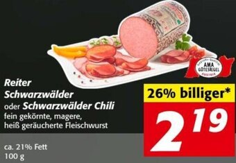 Nah&Frisch Reiter Schwarzwälder oder Schwarzwälder Chili 100 g Angebot