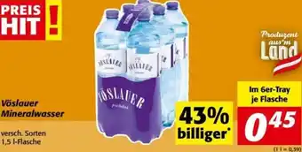 Nah&Frisch Vöslauer Minerwasser 1,5 L Angebot