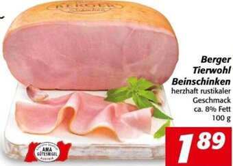 Nah&Frisch Berger Tierwohl Beinschinken 100 g Angebot