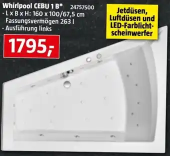 Bauhaus Whirlpool CEBU 1 B 160 x 100/67,5 cm Angebot
