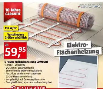 Bauhaus E-Power Fußbodenheizung Comfort Angebot