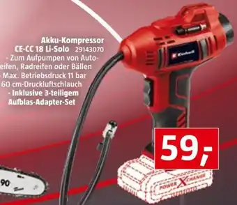 Bauhaus Einhell Akku-Kompressor CE-CC 18 Li-Solo Angebot