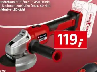 Bauhaus Einhell Akku-Winkelschleifer AXXI0 18/125 Q Angebot