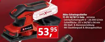 Bauhaus Einhell Akku-Schwingschleifer TC-OS 18/187 Li-Solo Angebot