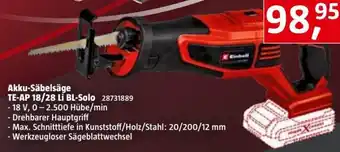 Bauhaus Einhell Akku-Säbelsäge Te-Ap 18/28 Li BL-Solo Angebot