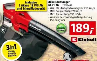 Bauhaus Einhell Akku-Laubsauger Angebot