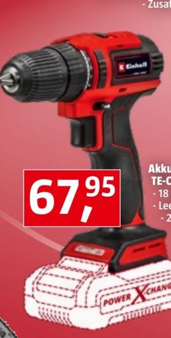 Bauhaus Akku-bohrschrauber te-cd 18/40 li bl solo Angebot