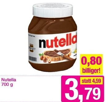 Sutterlüty Nutella 700 g Angebot