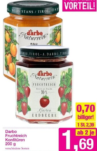 Sutterlüty Darbo Fruchtreich Konfitüren 200 g Angebot