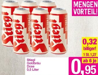 Sutterlüty Stiegl Goldbräu Dose 0,5 Liter Angebot