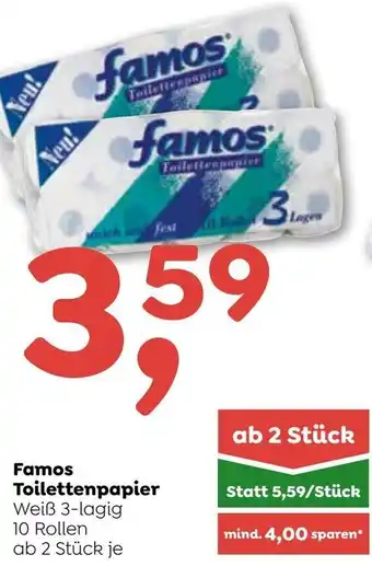 ADEG Famos Toilettenpapier 10 Rollen Angebot
