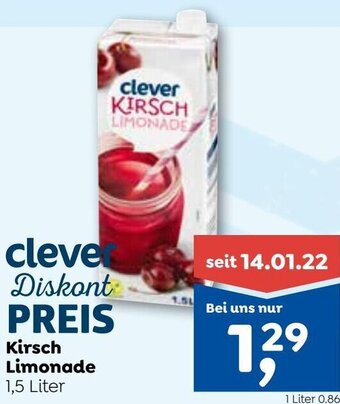 ADEG Clever Kirsch Limonade 1,5 Liter Angebot
