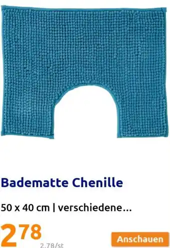 Action Badematte Chenille 50 x 40 cm Angebot