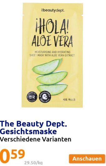 Action The Beauty Dept. Gesichtsmaske Angebot