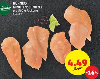 PENNY Hühner Minutenschnitzel 500 g Angebot