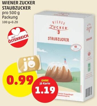 PENNY Wiener Zucker Staubzucker 500 g Angebot
