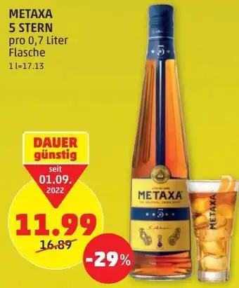 PENNY Metaxa 5 stren 0,7 Liter Angebot