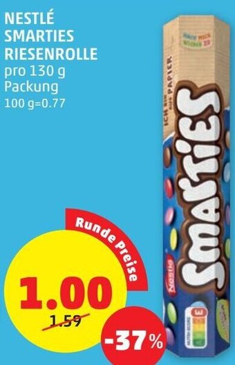 PENNY Nestlé Smarties Riesenrolle 130 g Angebot