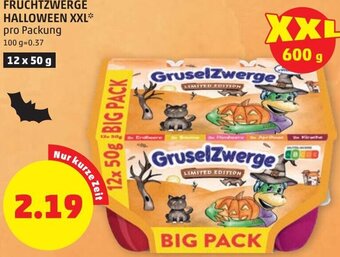 PENNY Fruchtzwerge Halloween XXL 100 g Angebot