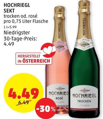 PENNY Hochriegl Sekt 0,75 Liter Angebot