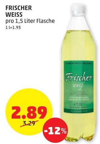 PENNY Frischer Weiss 1,5 Liter Angebot