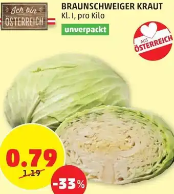 PENNY Braunschweiger Kraut pro kilo Angebot