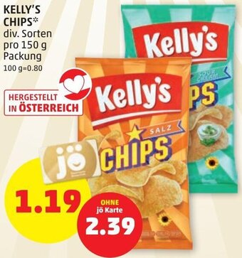 PENNY Kelly's Chips 150 g Angebot