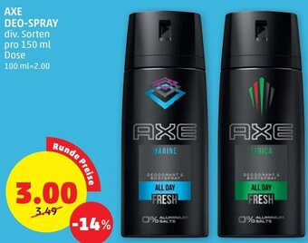 PENNY Axe Deo-Spray 150 ml Angebot