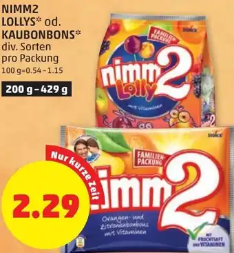 PENNY Nimm2 Lollys od. Kaubonbons 200 g-429 g Angebot