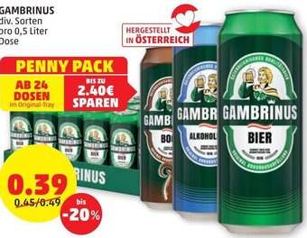 PENNY Gambrinus 0,5 Liter Angebot