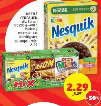 PENNY Nestlé Cerealien 200 g-400 g Angebot