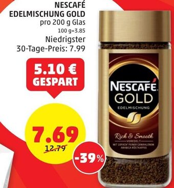 PENNY Nescafé Edelmischung Gold 200 g Angebot