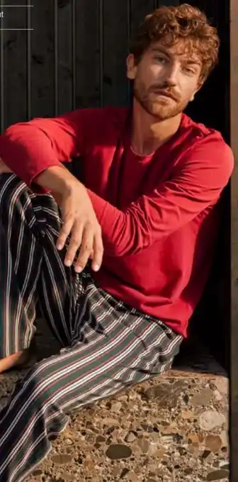 Palmers Herren pyjama fiery stripe Angebot