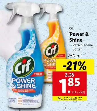 Lidl Power & Shine 750ml Angebot